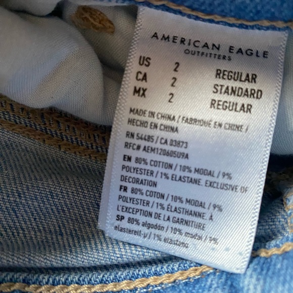 high waist / mom straight blue jeans - Picture 3 of 3